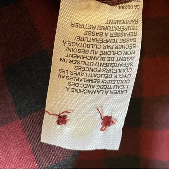 Black Brown 1826 Plaid Flannel Shirt-Mens Colour Maroon and Black Size L… - Picture 10 of 12